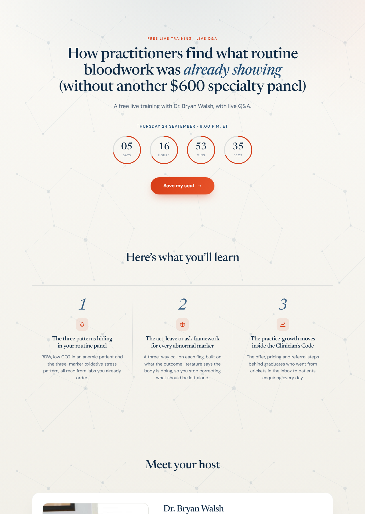 Registration page preview